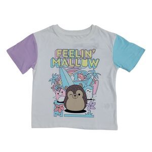 Character Kids Girls Crewneck Vintage Short Sleeve Graphic Tee - Squishmallows